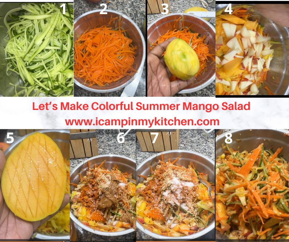 How i made this colorful hot and spicy mango salad