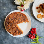 The best vanilla cake with coconut topping