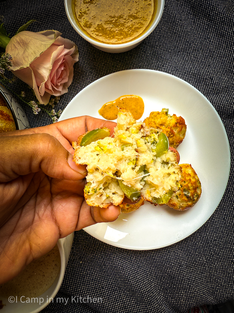 mixed vegetable paniyaram with cheese