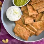 Baked amaranth crackers