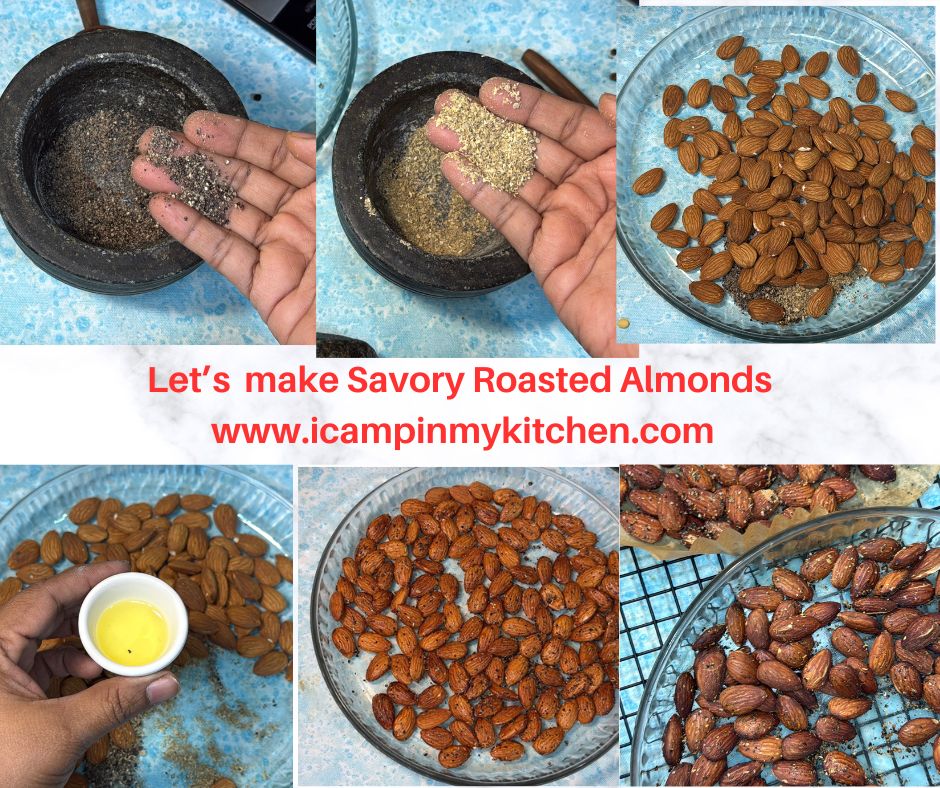 How to make Roasted almonds in oven and air fryer