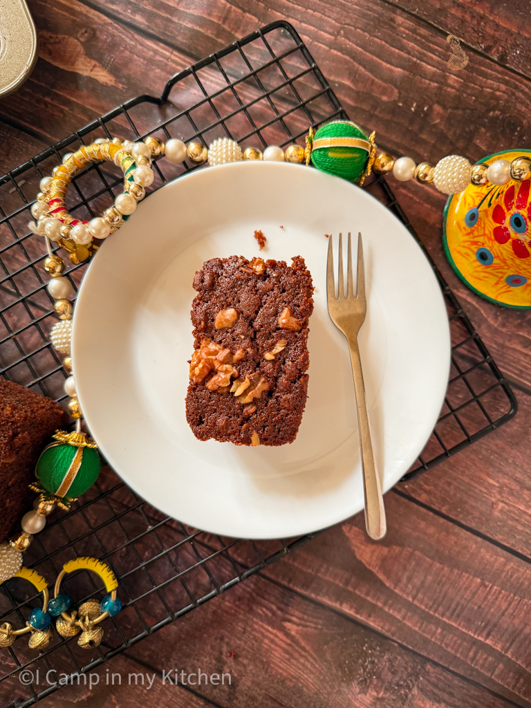 The best oats and chocolate eggless whole wheat loaf