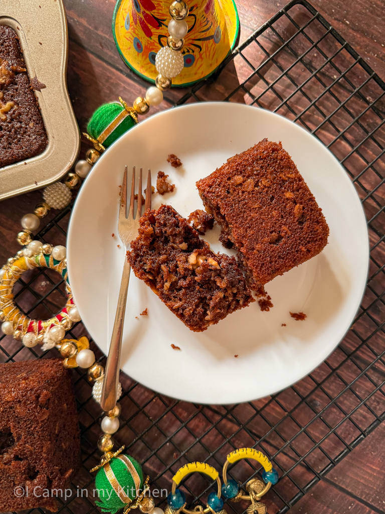 Mocha oat loaf for breakfast with walnuts and pumpkin seeds