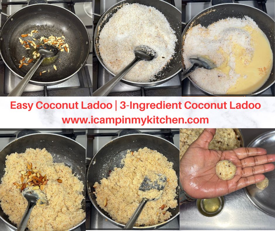 How to make easy coconut ladoo with condensed milk