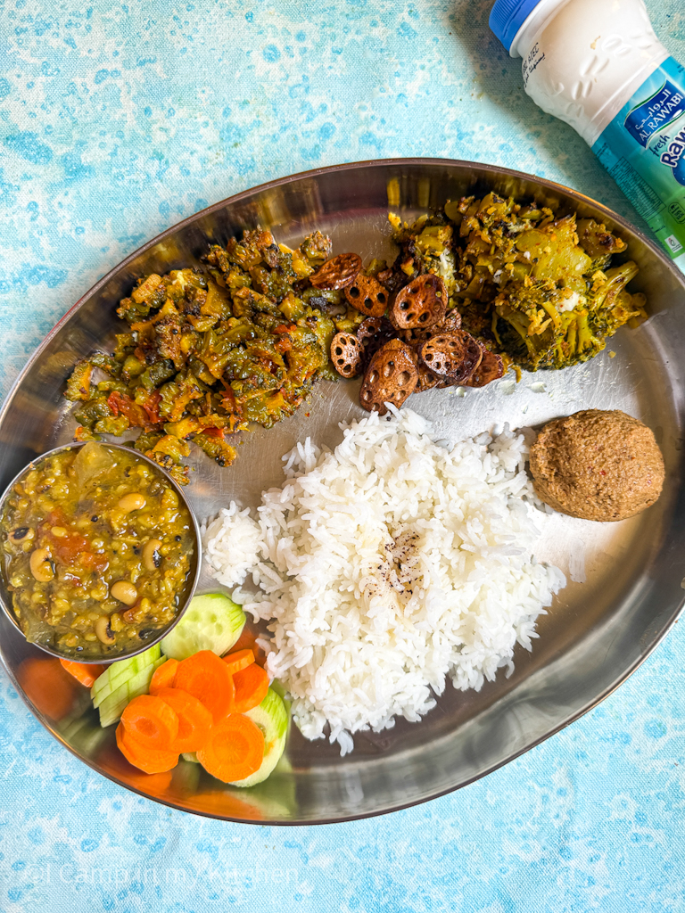 Easy Vegetarian lunch thali