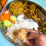 Simple and easy thengai togayal with kootu and curry