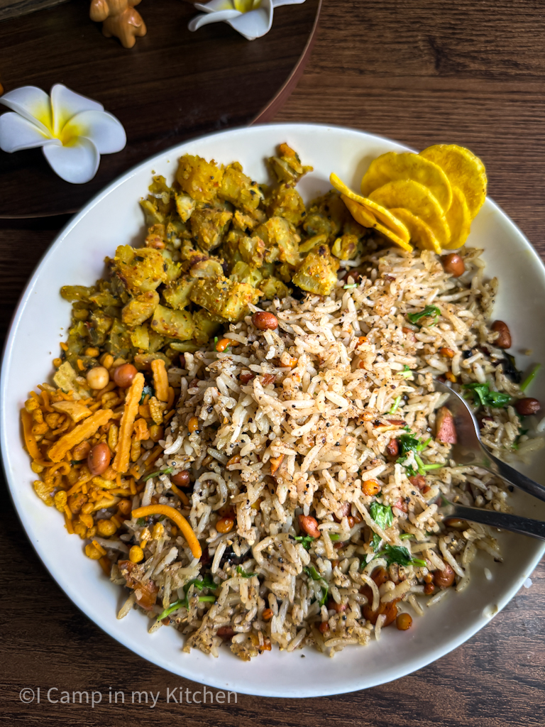 lets make warm pepper rice for lunch